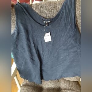 Women's Navy Sleeveless Top